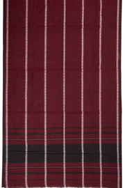 Maroon Handloom Dhaniakhali Cotton Saree Without Blouse 10073028