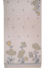 Beige Handloom Jamdani Linen Saree 10074666