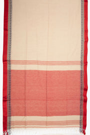 Cream Shantipur Tant Bengal Cotton Saree 10074965