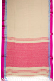 Cream Shantipur Tant Bengal Cotton Saree 10074976