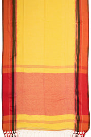 Yellow Shantipur Tant Bengal Cotton Saree 10074980