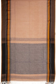 Beige Shantipur Tant Bengal Cotton Saree 10074981