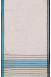 White Dhaniakhali Cotton Sarees Without Blouse 10075204