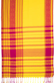 Yellow Bengal Handwoven Cotton Saree 10075300
