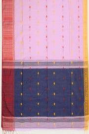 Pink Bengal Handwoven Cotton Saree 10075312