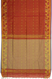 Maroon Bengal Handwoven Cotton Saree 10075316