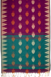 Magenta Bengal Handwoven Cotton Saree 10075329