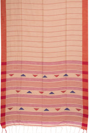 Beige Bengal Handwoven Cotton Saree 10075334