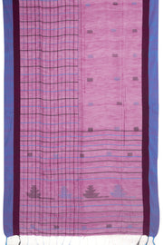 Mauve Bengal Handwoven Cotton Saree 10075338