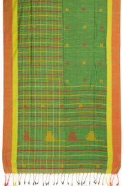 Green Bengal Handwoven Cotton Saree 10075340