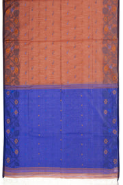 Brown Bengal Handwoven Jamdani Style Cotton Saree 10075348