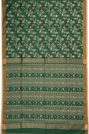 Green Bengal Handwoven Jamdani Style Cotton Saree 10075354