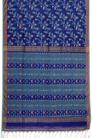 Blue Bengal Handwoven Jamdani Style Cotton Saree 10075357