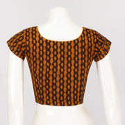 Brown Hand Block Printed Cotton Blouse - Avishya