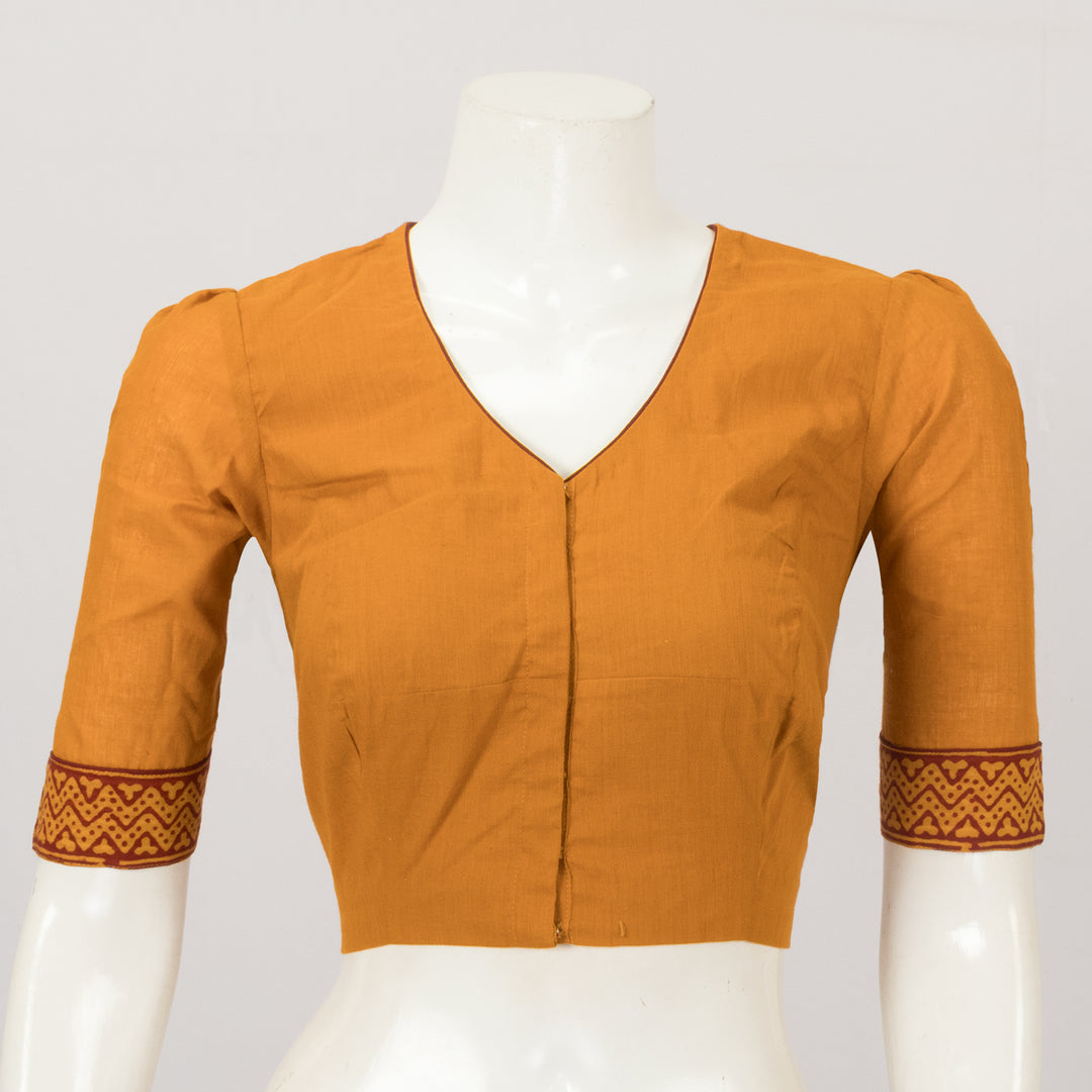 Yellow Aari Embroidered Cotton Blouse - Avishya