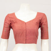 Maroon Hand Embroidered Silk Cotton Blouse - Avishya
