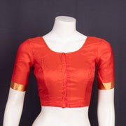 Sunburst Orange Kanjivaram Silk Blouse 10076644
