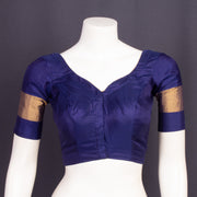 Mystic Purple Blue Kanjivaram Silk Blouse 10076647