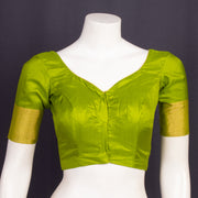 Spring Gold Green Kanjivaram Silk Blouse 10076648