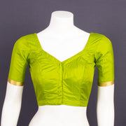 Spring Gold Green Kanjivaram Silk Blouse 10076650