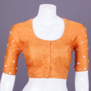 Brown Aari Embroidered Silk Blouse 10069590 - Avishya