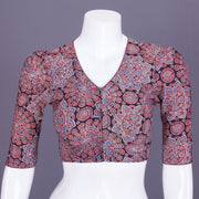 Black Ajrakh Printed Cotton Blouse 10069603 - Avishya