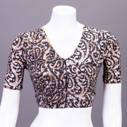 Brown Batik Printed Cotton Blouse 