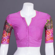 Purple Batik Handpainted Cotton Blouse 10070208 - Avishya