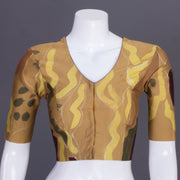 Brown Batik Hand painted Cotton Blouse -Avishya