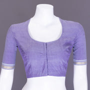 Lavender Aari Embroidered Mangalgiri Cotton Blouse 10077715