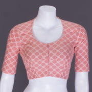  Peach Banarasi Cotton Blouse 10070838