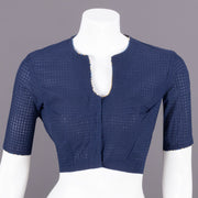 Blue Slub Cotton Blouse