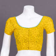 Yellow Kutchi Hand Block Printed Cotton Blouse 10072453
