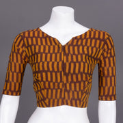 Brown Ikat Cotton Blouse 10072478