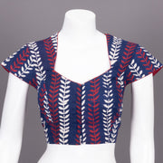 Blue Hand Block Printed Cotton Blouse 10073315