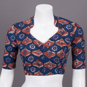 Blue Jahota Printed Cotton Blouse 10073328