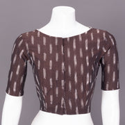 Brown Pochampally Ikat Cotton Blouse 10073394