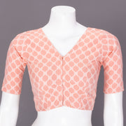 Peach Banarasi Cotton Blouse 10073409