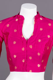 Pink Banarasi Silk Blouse 10073443