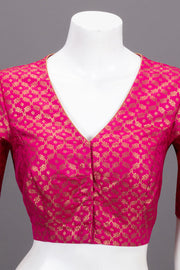 Pink Banarasi Silk Blouse 10073464