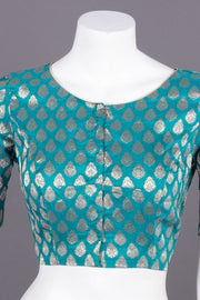 Blue Banarasi Silk Blouse 10073465