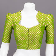 Green Banarasi Silk Blouse 10073469