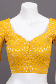 Yellow Banarasi Silk Blouse 10073471