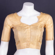  Beige Banarasi Tissue Silk Blouse 10075955