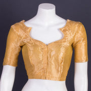 Gold Banarasi Tissue Silk Blouse 10075957