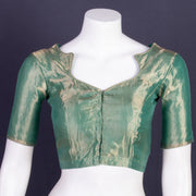 Green Banarasi Tissue Silk Blouse 10075958