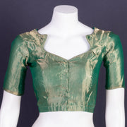 Green Banarasi Tissue Silk Blouse 10075959