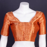 Orange Banarasi Tissue Silk Blouse 10075960