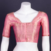 Pink Banarasi Tissue Silk Blouse 10075961