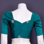 Blue Banarasi Katan Silk Blouse 10076210